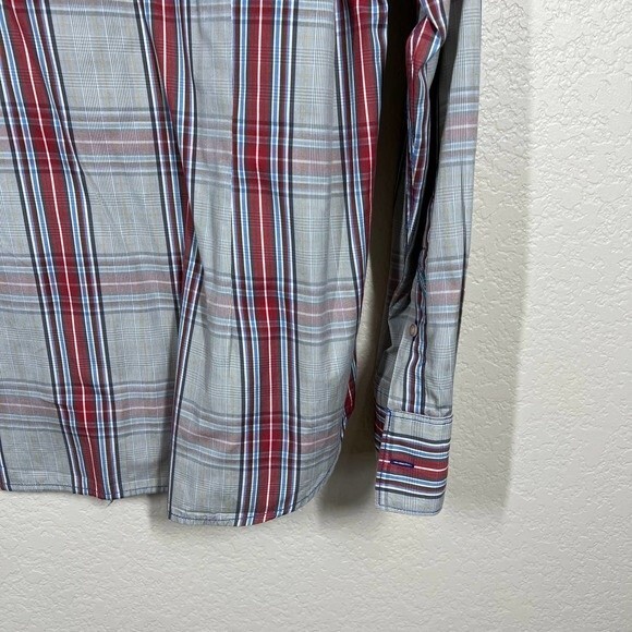 Robert Graham Shirt Mens Freshly Laundered Shirt Red/Tan Plaid shirt size L - Picture 11 of 12